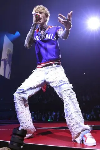 Jerritt Clark/Getty  MGK performs at The Kia Forum on Nov. 20, 2025