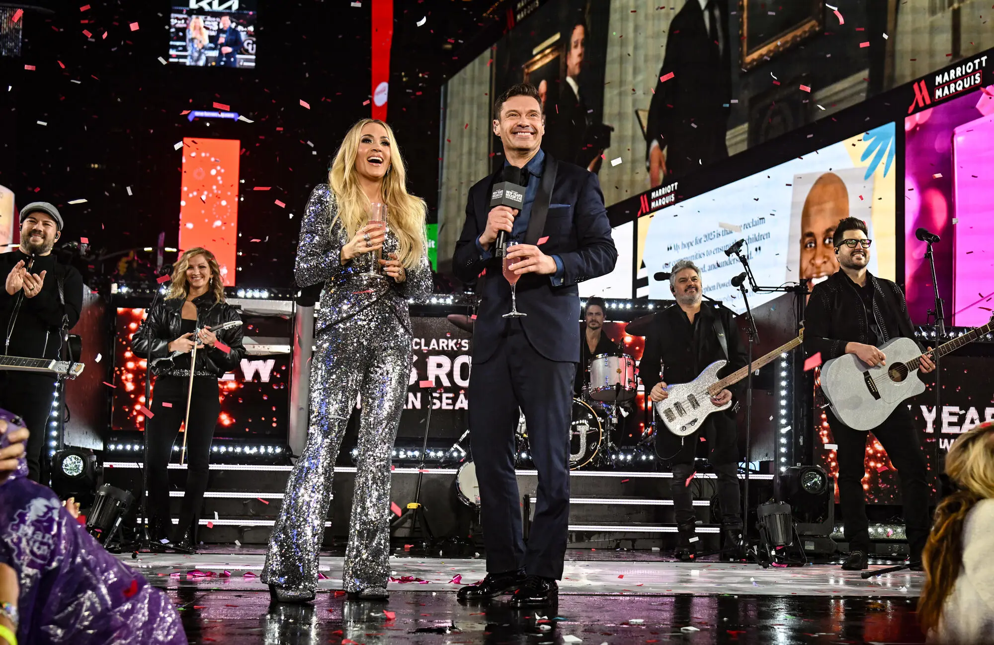 Carrie Underwood, Ryan Seacrest at Dick Clark