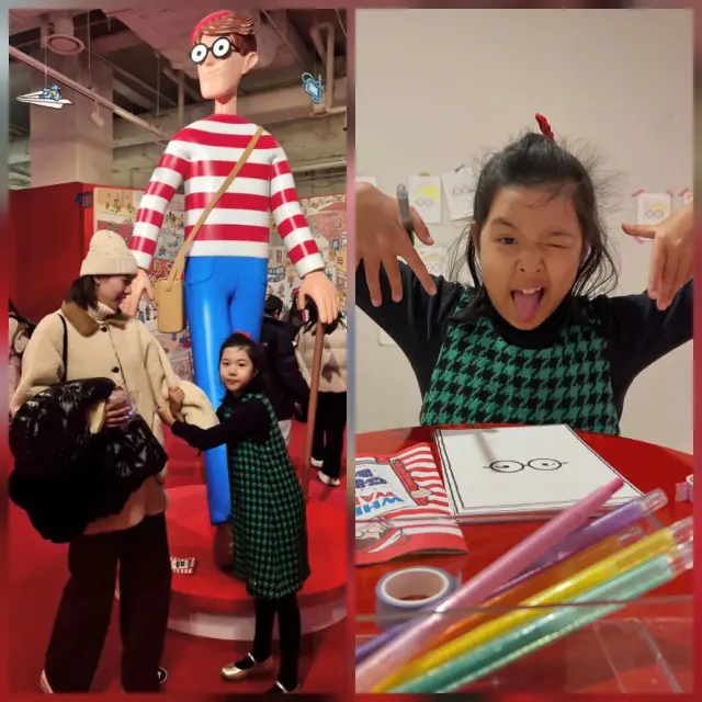 赵允熙带女儿逛展，一岁之间身高气质都变了的细节记录