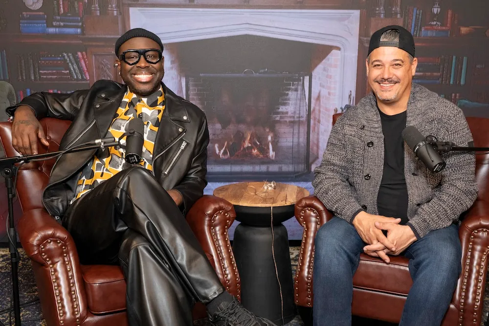THE TRAITORS OFFICIAL PODCAST -- Episode 101 -- Pictured: (l-r) Bob The Drag Queen, Boston Rob Mariano -- (Photo by: Griffin Nagel/Peacock)