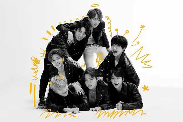 防弹少年团BTS世界巡演官方宣传海报,七名成员展现全新回归造型,预告即将到来的全球盛典
