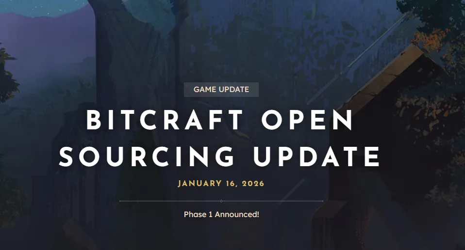 BitCraft OL开源计划启动：1月21日发布首批代码，沙盒MMO玩法全面解析
