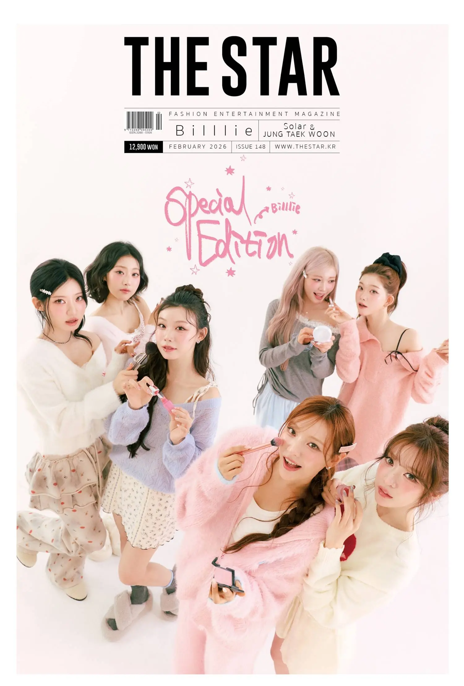 Billlie化身派对女王！《The Star》画报公开，粉色睡衣与暗黑银饰的双重魅力解析