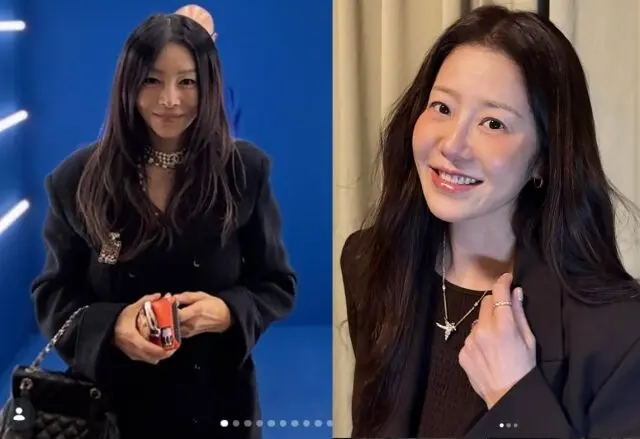 演员黄薪惠与高贤廷的社交媒体日常生活照,展现韩国女星冻龄美貌