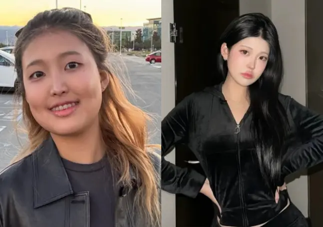 洪真庆在社交媒体公开与女儿拉尔的聊天记录，澄清整容传闻，展示女儿使用修图APP后的对比照片