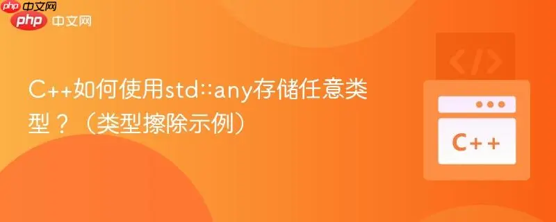 C++17 std::any详解：从类型擦除原理到any_cast避坑实战