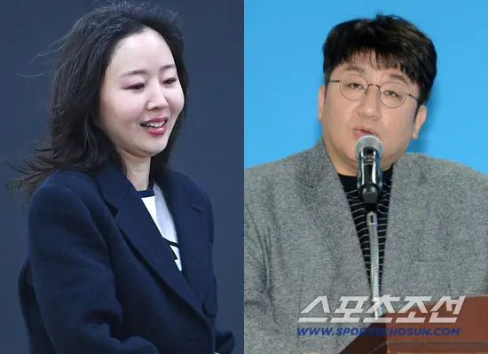 闵熙珍在记者会上神情严肃,针对与HYBE的纠纷及放弃256亿韩元提议发表重要声明