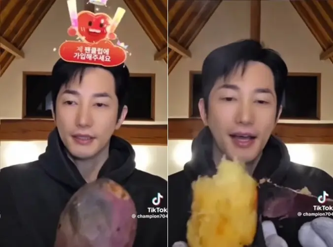 朴施厚在个人社交账号上分享在民宿内烤红薯的温馨视频截图