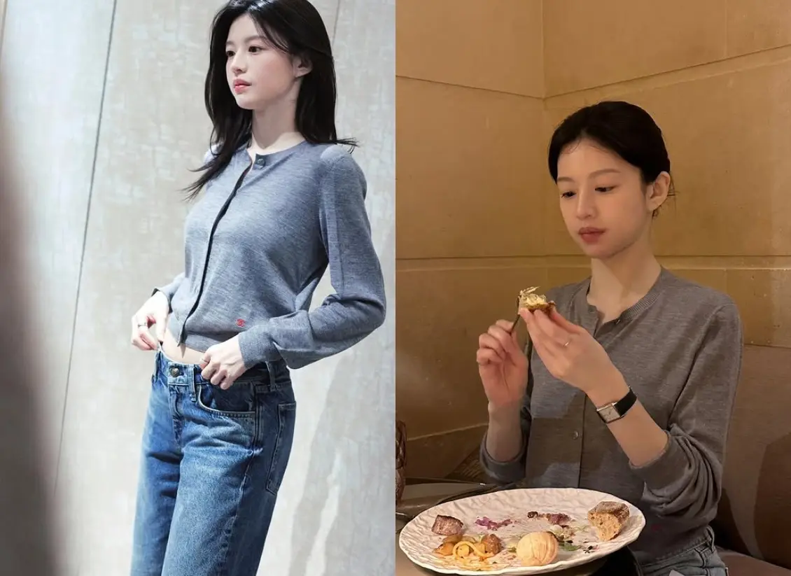 高允贞私下就餐展现清纯自然氛围感
