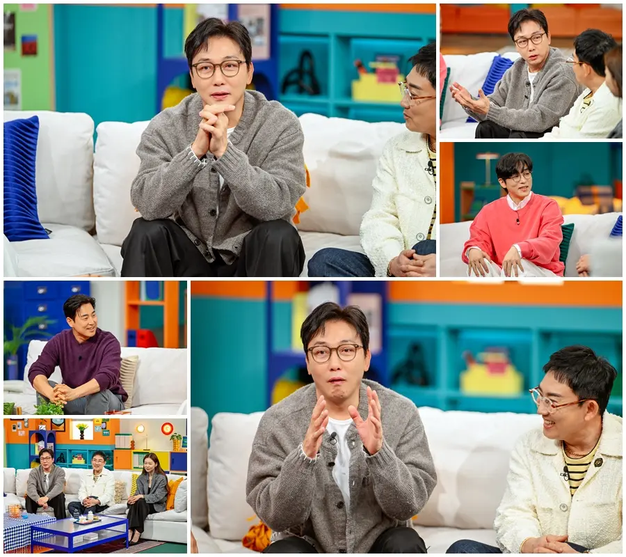 韩国艺人卓在勋在《新郎课堂2》节目现场展现搞怪且充满恋爱渴望的表情