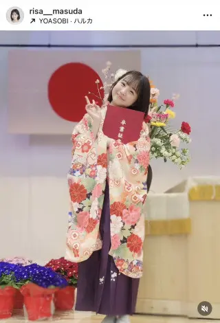 増田梨沙「小学校を卒業しました」 (写真はインスタグラム @risa__masuda より)