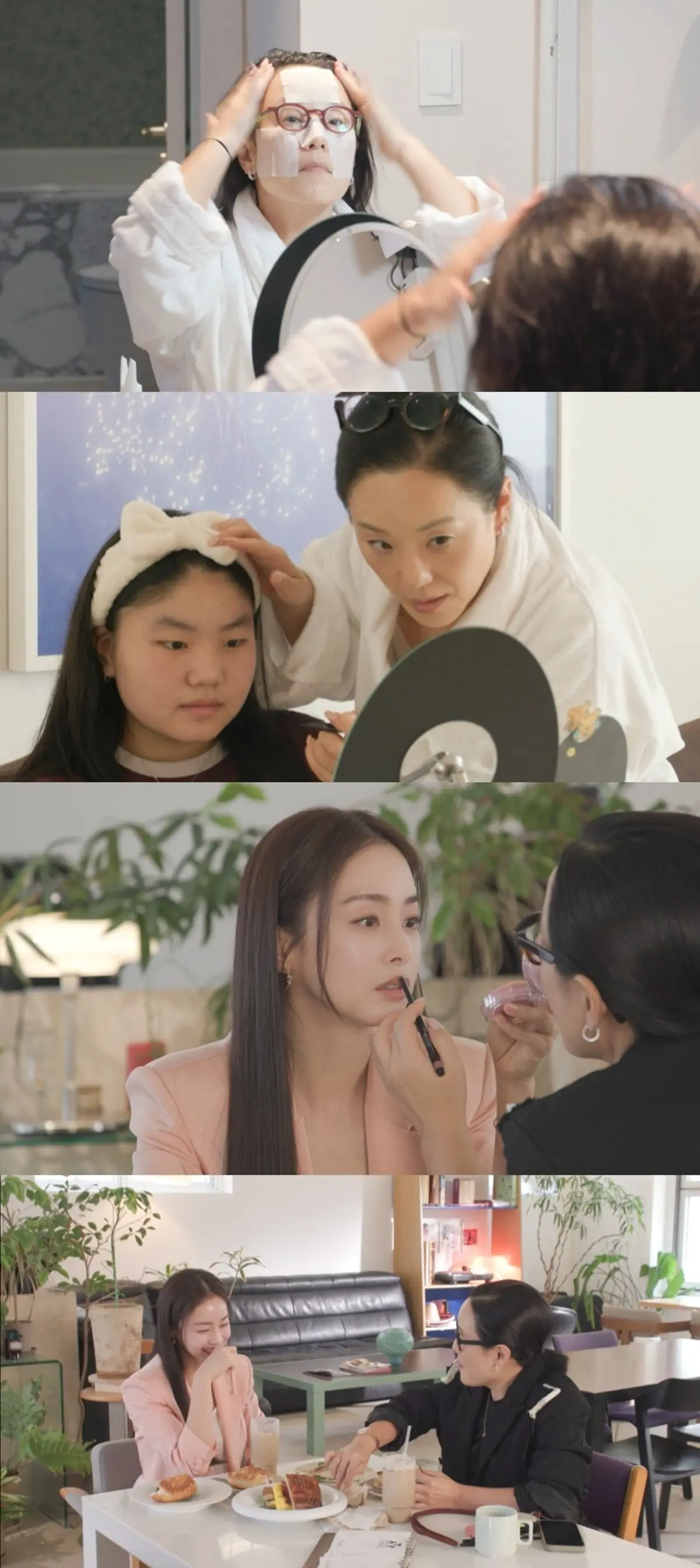 郑泉水与两个女儿在家中展现温馨有趣的亲子互动瞬间