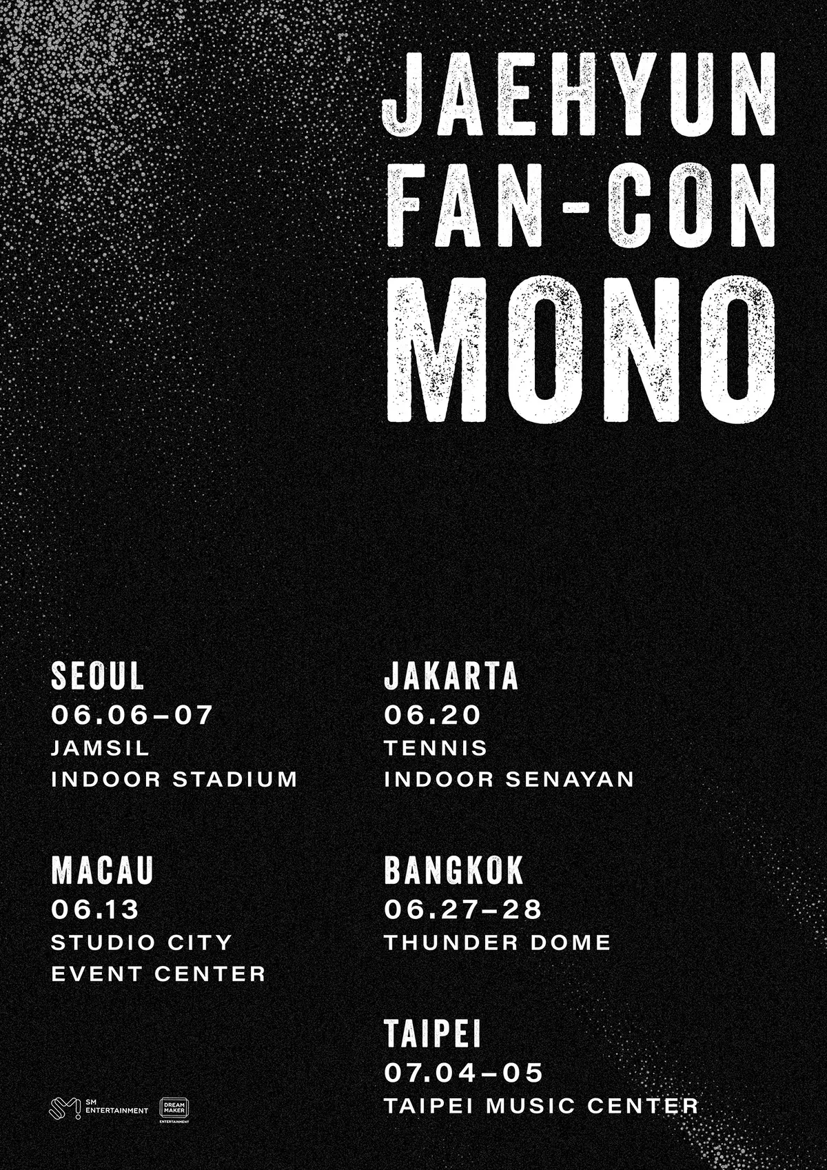 JAEHYUN FAN-CON TOUR Mono 官方宣传海报
