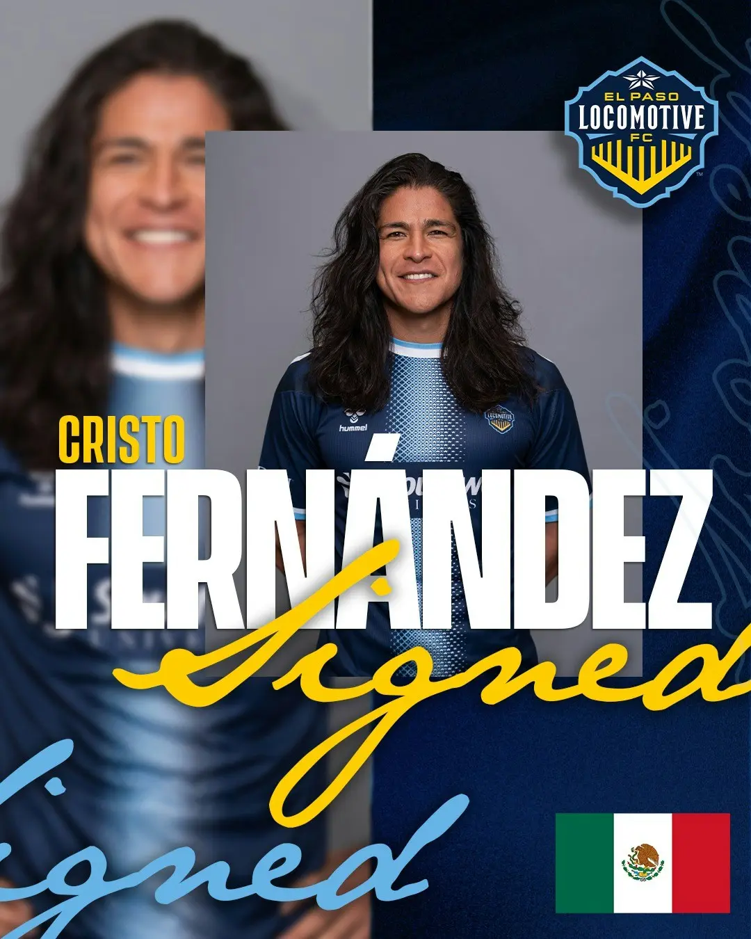 克里斯托·费尔南德斯与埃尔帕索机车队签约成为职业前锋的现实纪念照片