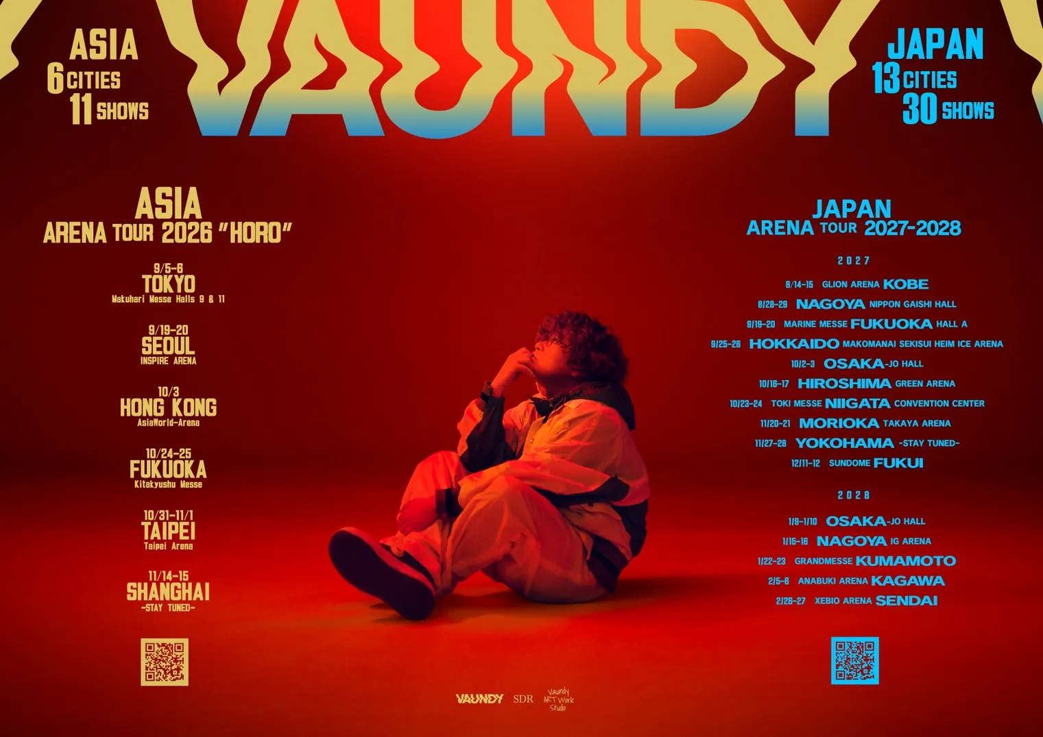 Vaundy 2026亚洲巡回演唱会小巨蛋站官方预告